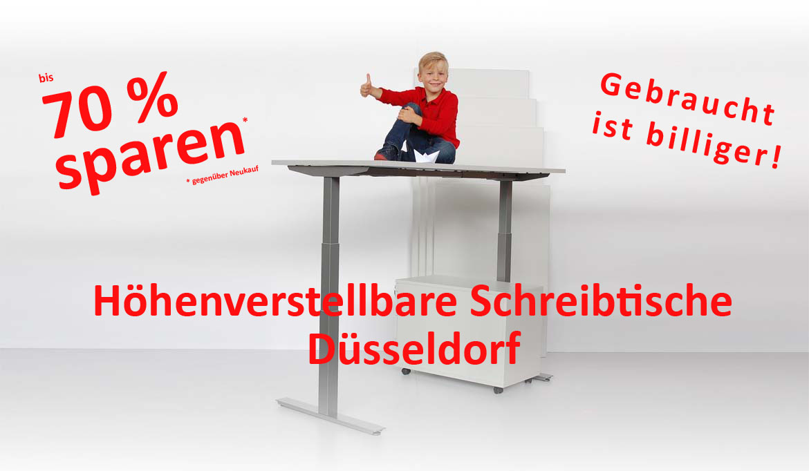 gebrauchter höhenverstellbarer Schreibtisch