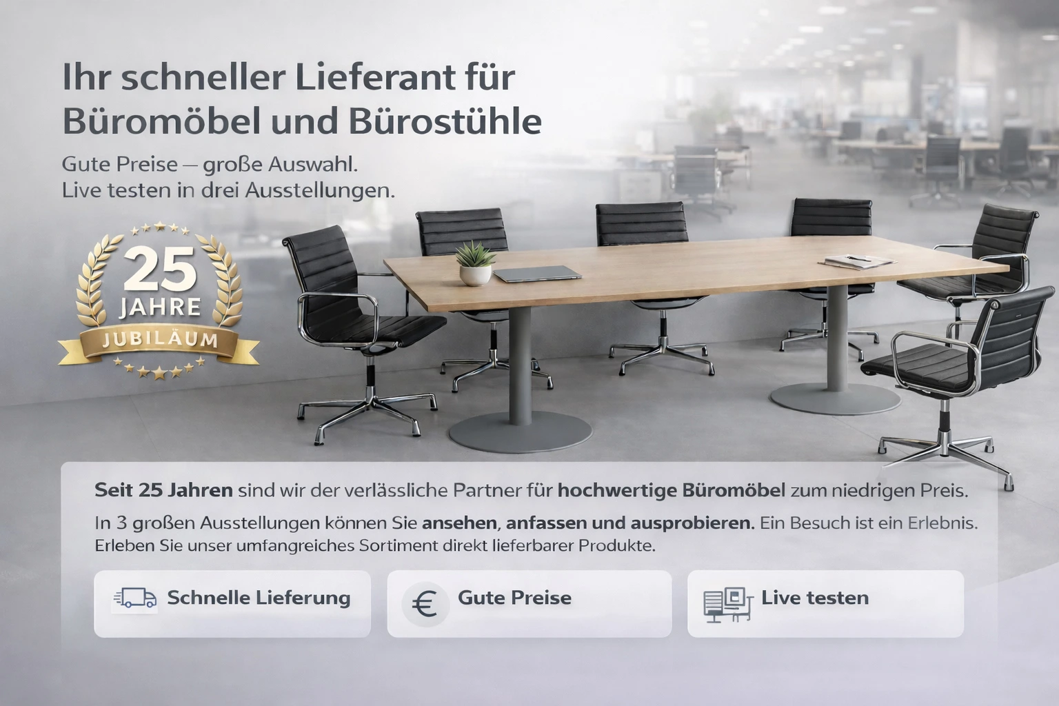 Konferenztisch Bootsform