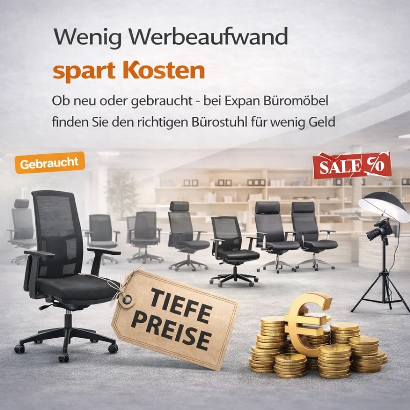Sofort verfügbare gebrauchte Bürostühle für Kunden aus Köln bei Expan