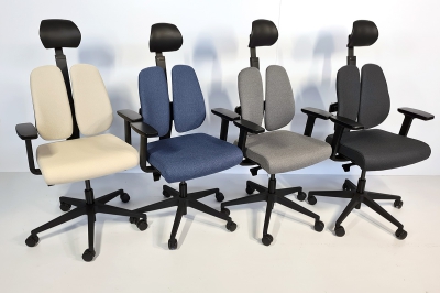 Bürodrehstuhl Duorest D2A - Stoffbezug: schwarz