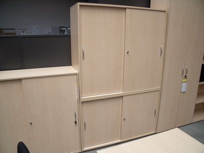 Schiebetürenschrank XP 5 oder 6 Ordnerhöhen Modul 120 cm breit 