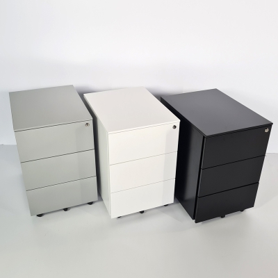 Neuer Stahl Rollcontainer mit 3 Schubladen in verschiedenen Farben