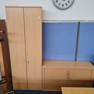 Aktenschrank von König & Neurath in Buche Dekor mit 6 Ordnerhöhen