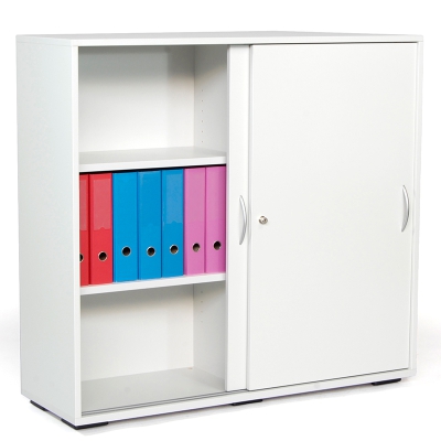 Schiebetürenschrank XP IW 04, Icy White, 3 Ordnerhöhen