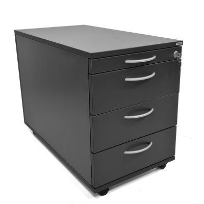 Rollcontainer XP mit 1 Materialfach und 3 Schüben in anthrazit