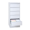 Karteikartenschrank mit 6 Schubladen aus Stahl, 2bahnig