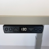 gebrauchter Steh-Sitz-Schreibtisch mit B&uuml;rodrehstuhl