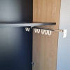 Garderobenschrank in Buche Echtholzfurnier mit silberfarbenen Fl&uuml;gelt&uuml;ren