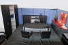 Chefbüro mit Aktenschrank, Schreibtisch und Sideboard in edlem Esche schwarz Dekor