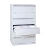 Karteikartenschrank mit 6 Schubladen aus Stahl, 3bahnig