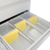 Karteikartenschrank mit 6 Schubladen aus Stahl, 3bahnig