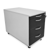 Chefbüro mit Aktenschrank, Schreibtisch und Sideboard in edlem Esche schwarz Dekor