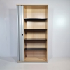 Querrollladenschrank Ahorn Korpus, Front silber