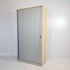 Querrollladenschrank Ahorn Korpus, Front silber