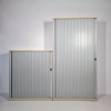 Querrollladenschrank Ahorn Korpus, Front silber
