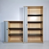 Querrollladenschrank Ahorn Korpus, Front silber