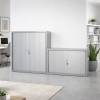 Stahl Querrollladenschrank in Alusilber in 1,5 oder 3 Ordnerhöhen