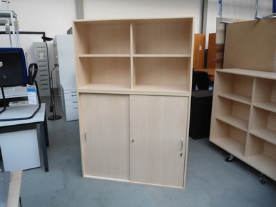 Kombination  Aktenregal/Schiebetürenschrank  XP 2/3 - 5 Ordnerhöhen  Modul 120 cm breit