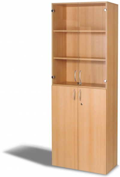 Glastürenschrank WEN 6 Ordnerhöhen H 217 x B 80 x T42