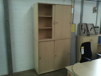 Aktenschrank XP 6 OH mit Schiebetüren in Ahorn